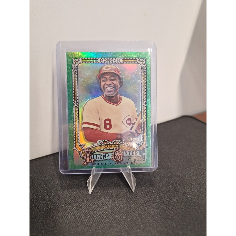 2025 Topps Allen‎ & Ginter Chrome Green Refractor /99 Joe Morgan #179 Reds